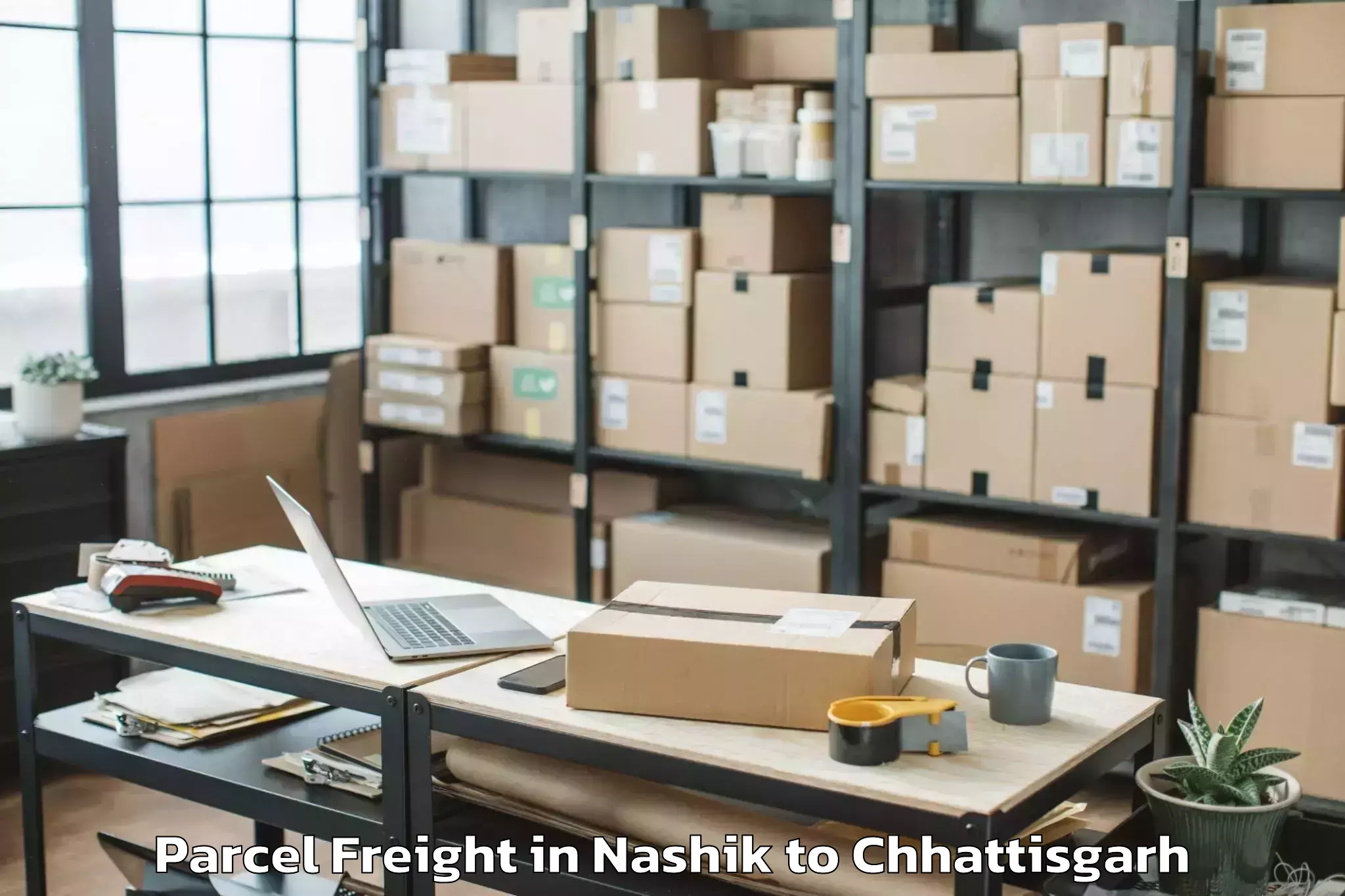 Comprehensive Nashik to City Center Mall Raipur Parcel Freight